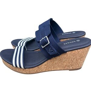 Vivaia Sammy Adjustable Strap Wedge Sandals size 38